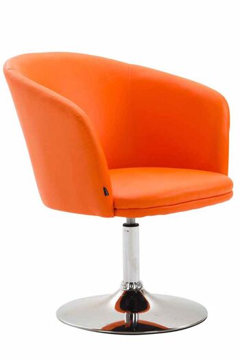 Masseri Fauteuil Cuir Artificiel Orange 10x63cm 1