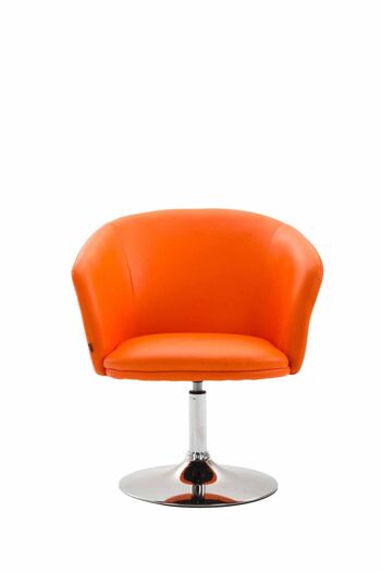 Masseri Fauteuil Cuir Artificiel Orange 10x63cm 2