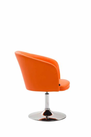 Masseri Fauteuil Cuir Artificiel Orange 10x63cm 3