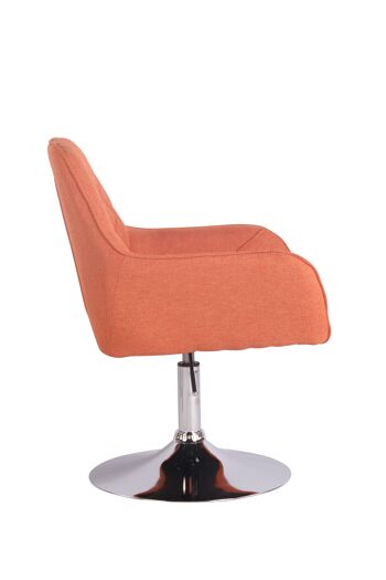 Scrofario Fauteuil Tissu Orange 8x58cm 3