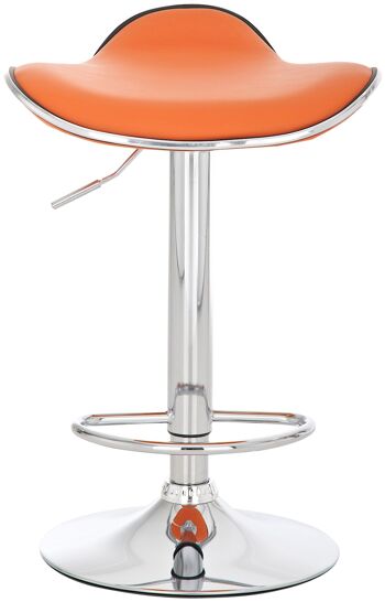 Pendenza Lot de 2 Tabourets de Bar Similicuir Orange 6x45cm 3