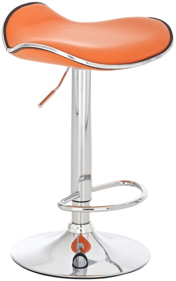 Pendenza Lot de 2 Tabourets de Bar Similicuir Orange 6x45cm 4