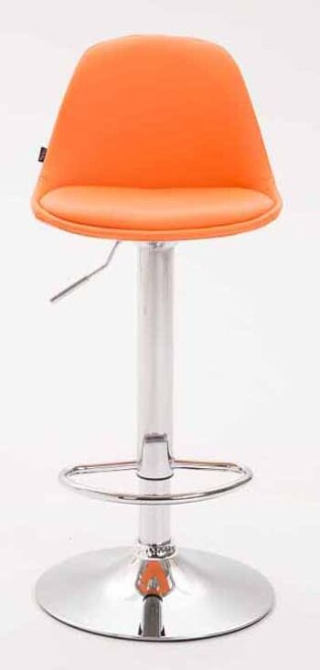 Bonifati Lot de 2 Tabourets de Bar Similicuir Orange 12x39cm 2