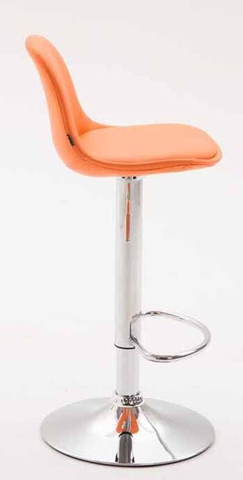 Bonifati Lot de 2 Tabourets de Bar Similicuir Orange 12x39cm 3