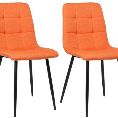 Quercino Set van 2 Eetkamerstoelen Oranje 5x52cm