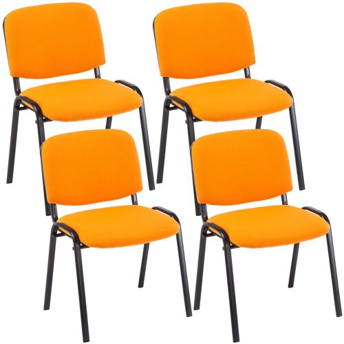 Formella Set van 4 Bezoekersstoelen Stof Oranje 4x53cm
