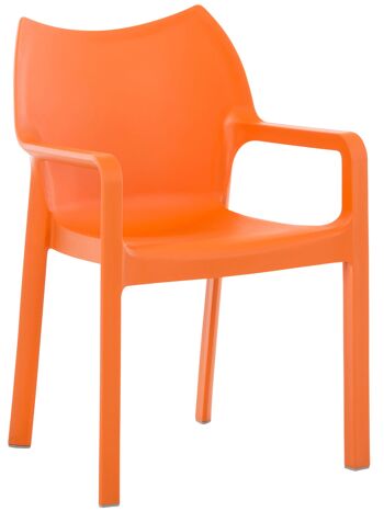 Scioca Chaise de Jardin Plastique Orange 4x53cm