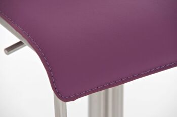 Grezzana Tabouret de Bar Similicuir Violet 14x46cm 4