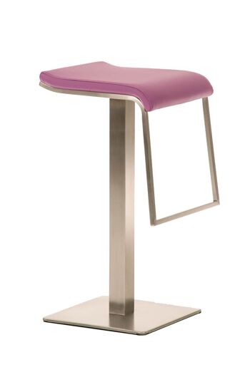 Calanna Tabouret de Bar Faux Cuir Violet 16x42cm 1