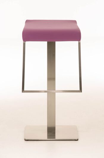 Calanna Tabouret de Bar Faux Cuir Violet 16x42cm 2