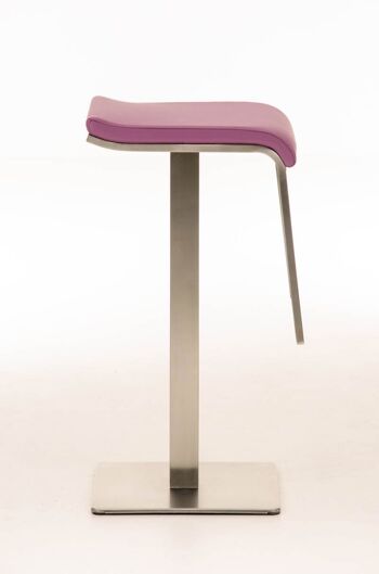 Calanna Tabouret de Bar Faux Cuir Violet 16x42cm 3