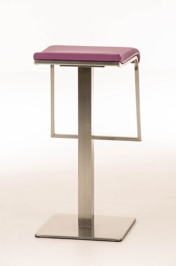 Calanna Tabouret de Bar Faux Cuir Violet 16x42cm 4