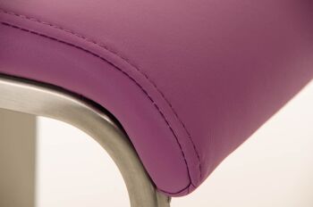 Calanna Tabouret de Bar Faux Cuir Violet 16x42cm 6