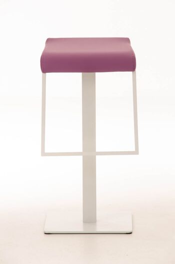 Dogaletto Tabouret de Bar Faux Cuir Violet 16x42cm 2