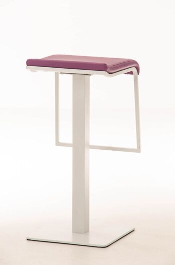 Dogaletto Tabouret de Bar Faux Cuir Violet 16x42cm 4