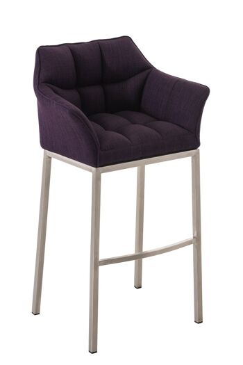 Beregazzo Tabouret de Bar Tissu Violet 11x48cm 1