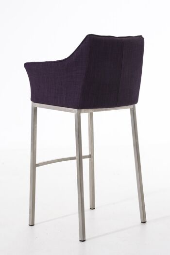 Beregazzo Tabouret de Bar Tissu Violet 11x48cm 3