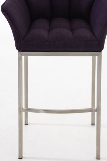 Beregazzo Tabouret de Bar Tissu Violet 11x48cm 5