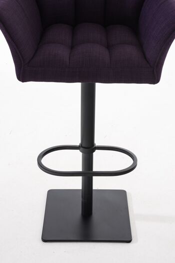 Tabouret de bar Levane Tissu Violet 21x45cm 5