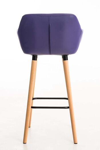 Caravino Tabouret de Bar Faux Cuir Violet 7x46cm 4