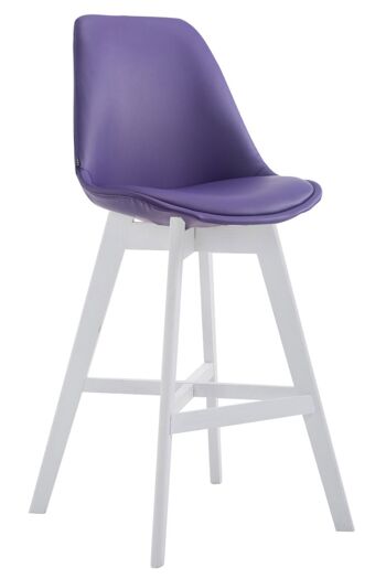 Tabouret Colombare Simili Cuir Violet 6x56cm 1