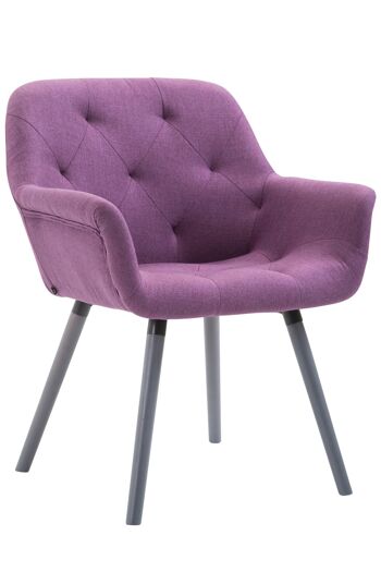 Pontina Chaise Visiteur Tissu Violet 12x60cm 1