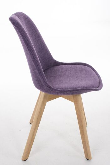 Caiano Chaise Visiteur Tissu Violet 5x41cm 3