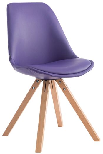 Cavaliere Chaise Visiteur Cuir Artificiel Violet 6x55.5cm 1