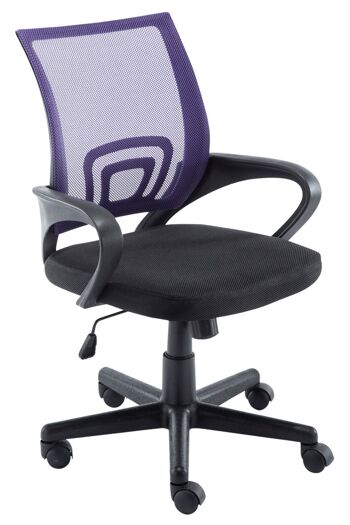 Chiavelli Chaise de Bureau Faux Cuir Violet 10x54cm 3