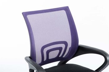 Chiavelli Chaise de Bureau Faux Cuir Violet 10x54cm 7