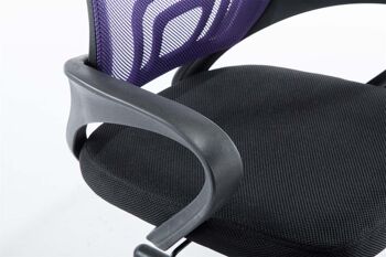 Chiavelli Chaise de Bureau Faux Cuir Violet 10x54cm 8