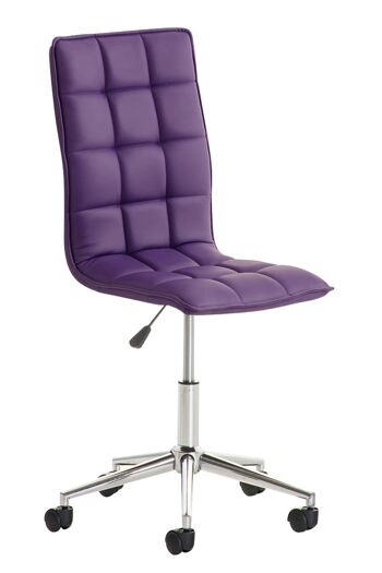 Parabiago Chaise de Bureau Simili Cuir Violet 9x57cm 1