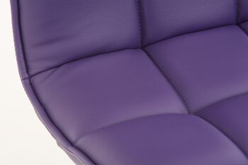 Parabiago Chaise de Bureau Simili Cuir Violet 9x57cm 2