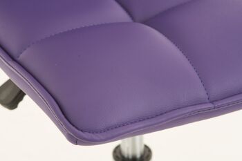 Parabiago Chaise de Bureau Simili Cuir Violet 9x57cm 3