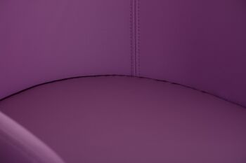 Carlazzo Chaise de salle à manger Cuir artificiel Violet 10x46cm 5