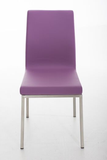 Vicarello Chaise de salle à manger Cuir artificiel Violet 7x50cm 2