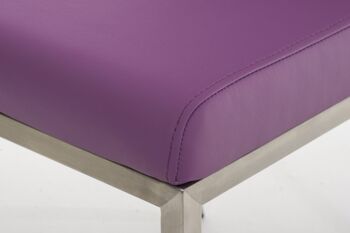 Vicarello Chaise de salle à manger Cuir artificiel Violet 7x50cm 6