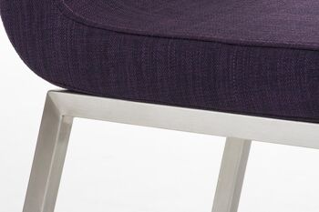 Selvacava Chaise de Salle à Manger Tissu Violet 7x50cm 4