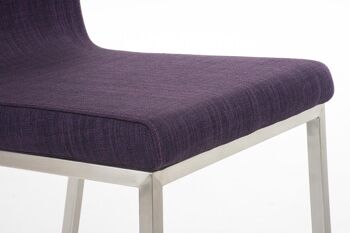 Selvacava Chaise de Salle à Manger Tissu Violet 7x50cm 5