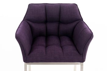 Chaise de Salle à Manger Acquamara Tissu Violet 13x63cm 5