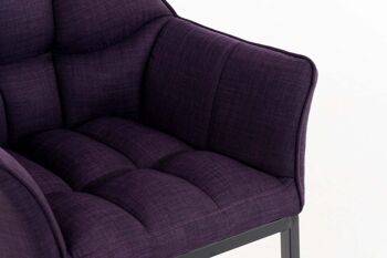 Chaise de Salle à Manger Angera Tissu Violet 13x63cm 7