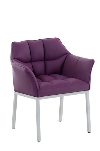 Rovito Chaise de salle à manger Cuir artificiel Violet 13x63cm 1