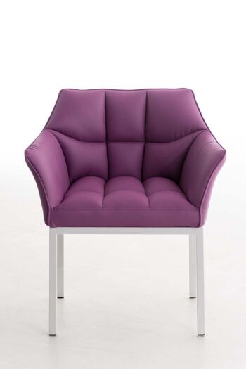 Rovito Chaise de salle à manger Cuir artificiel Violet 13x63cm 2