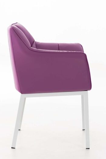 Rovito Chaise de salle à manger Cuir artificiel Violet 13x63cm 3