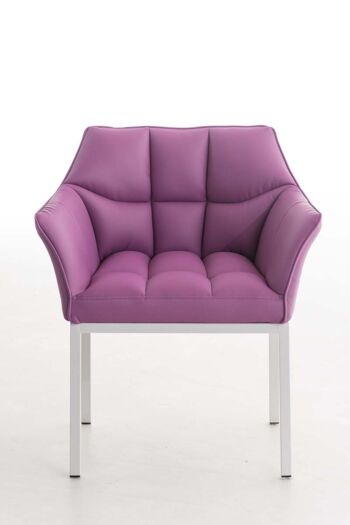 Rovito Chaise de salle à manger Cuir artificiel Violet 13x63cm 9