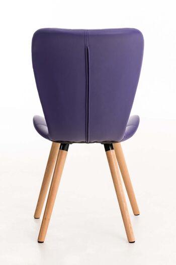 Cursi Chaise de Salle à Manger Simili Cuir Violet 6x63cm 4