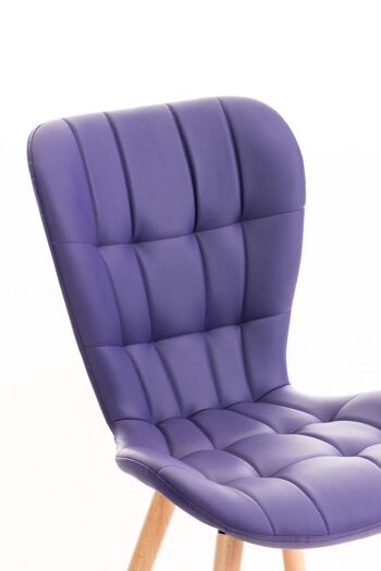 Cursi Chaise de Salle à Manger Simili Cuir Violet 6x63cm 5