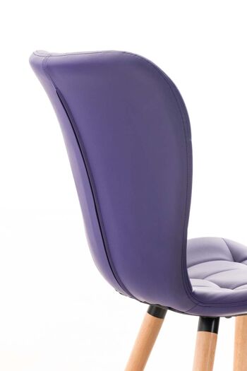 Cursi Chaise de Salle à Manger Simili Cuir Violet 6x63cm 7