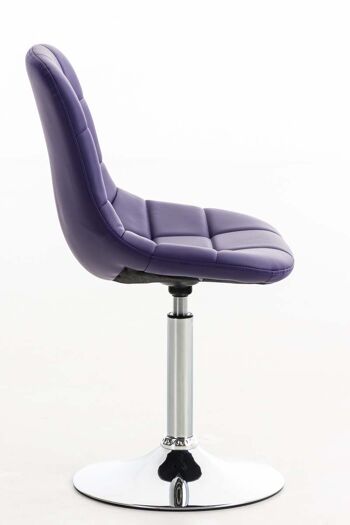 Appalto Chaise de salle à manger Cuir artificiel Violet 6x52cm 3