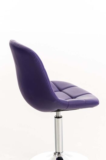 Appalto Chaise de salle à manger Cuir artificiel Violet 6x52cm 4